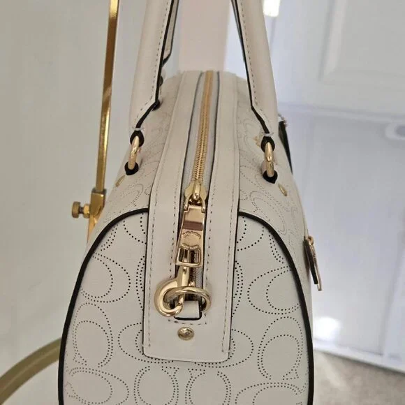Coach Rowan Satchel/Crossbody Bag Chalk/Gold (LIKE NEW!) - Picture 4 of 13